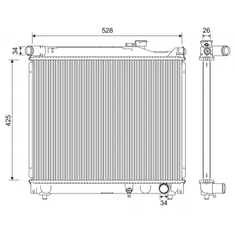 Radiateur, refroidissement du moteur VALEO OEM 1770078E20