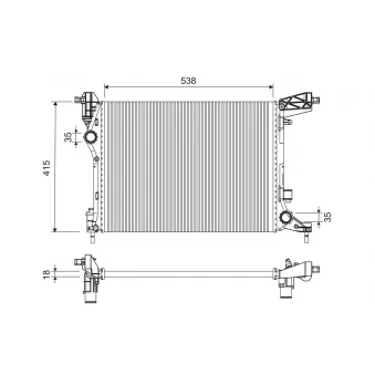 Radiateur, refroidissement du moteur VALEO 701255