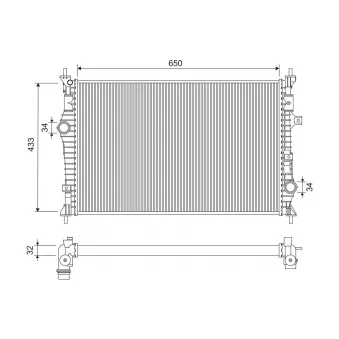 Radiateur, refroidissement du moteur VALEO 701284
