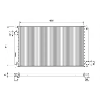 Radiateur, refroidissement du moteur VALEO 701301 pour TOYOTA RAV 4 2.0 - 143cv