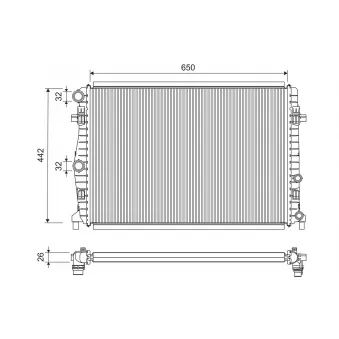 VALEO 701304 - Radiateur, refroidissement du moteur