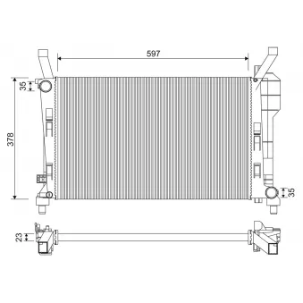 Radiateur, refroidissement du moteur VALEO OEM A1695000303