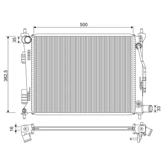 Radiateur, refroidissement du moteur VALEO OEM 253101R050