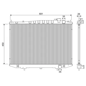 VALEO 701344 - Radiateur, refroidissement du moteur