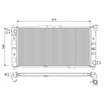 Radiateur, refroidissement du moteur VALEO OEM BPL715200