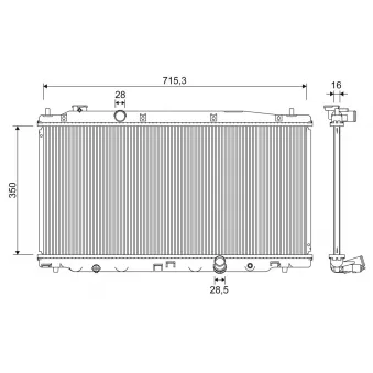 Radiateur, refroidissement du moteur VALEO 701352