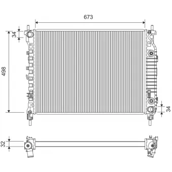 Radiateur, refroidissement du moteur VALEO OEM 4818254