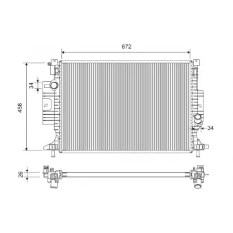 Radiateur, refroidissement du moteur VALEO 701364 pour FORD FOCUS 1.5 EcoBoost - 182cv