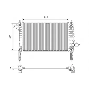 Radiateur, refroidissement du moteur VALEO OEM 1300360