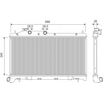 Radiateur, refroidissement du moteur VALEO 701383