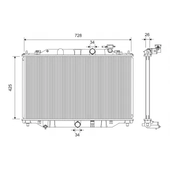 Radiateur, refroidissement du moteur VALEO [701393]