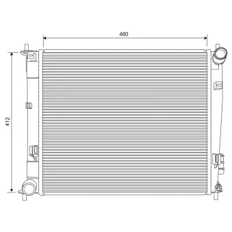 Radiateur, refroidissement du moteur VALEO 701624