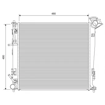 Radiateur, refroidissement du moteur VALEO OEM 253102S010