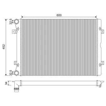 Radiateur, refroidissement du moteur VALEO OEM 7M3121253F
