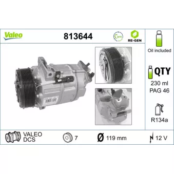 Compresseur, climatisation VALEO 813644