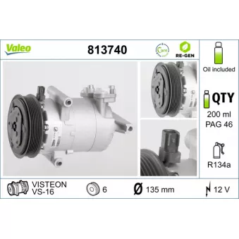 Compresseur, climatisation VALEO OEM 6453SS