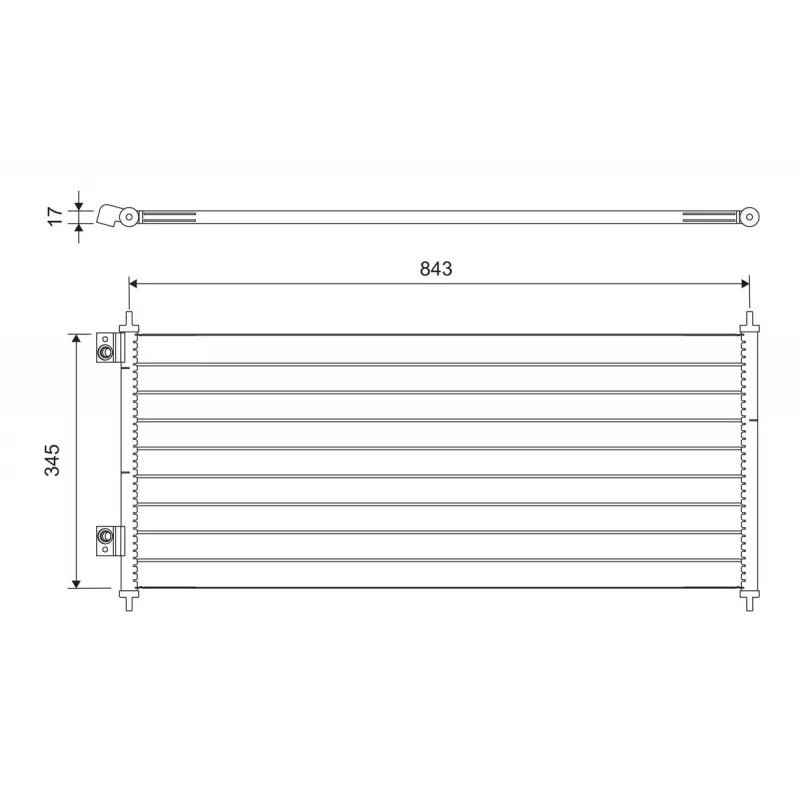 Condenseur, climatisation VALEO 818050 - Visuel 1