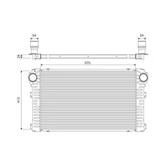 Intercooler, échangeur VALEO 818363 pour TOYOTA RAV 4 2.0 D 4WD - 124cv