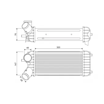 Intercooler, échangeur VALEO 818365