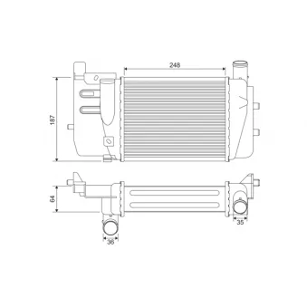 Intercooler, échangeur VALEO OEM 179400N070