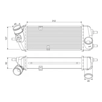 Intercooler, échangeur VALEO 818383