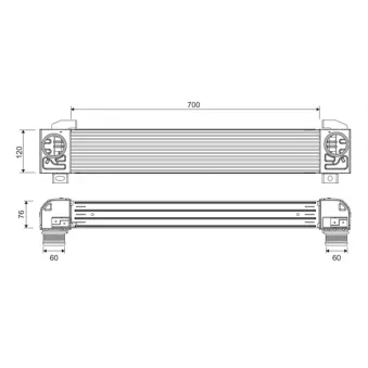 Intercooler, échangeur VALEO 818386