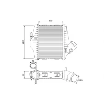 Intercooler, échangeur VALEO OEM A4515010201