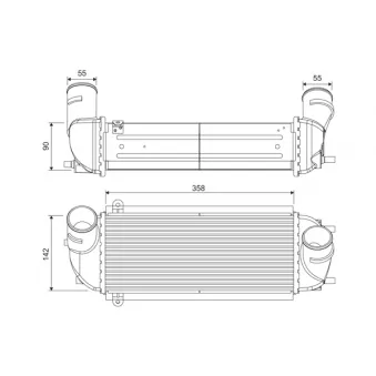 Intercooler, échangeur VALEO 818688