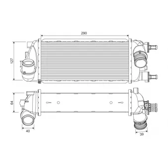 Intercooler, échangeur VALEO 818695