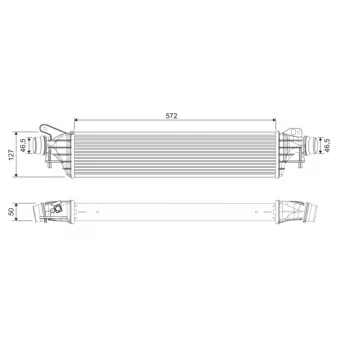 Intercooler, échangeur VALEO 818697