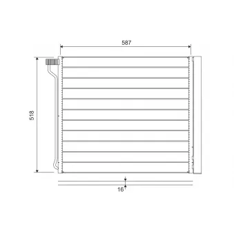 Condenseur, climatisation VALEO 822649