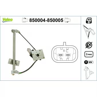 Lève-vitre VALEO 850004 pour ALFA ROMEO 33 1.8 TD - 84cv