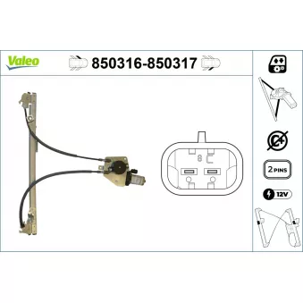 VALEO 850316 - Lève-vitre