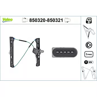 Lève-vitre avant gauche VALEO OEM 67627285855