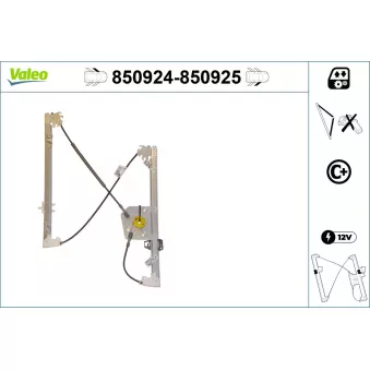 Lève-vitre VALEO 850924 pour BMW Série 3 318 i - 136cv