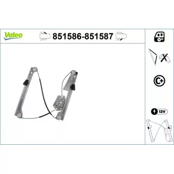 Lève-vitre VALEO 851586 pour BMW Série 7 745d - 300cv