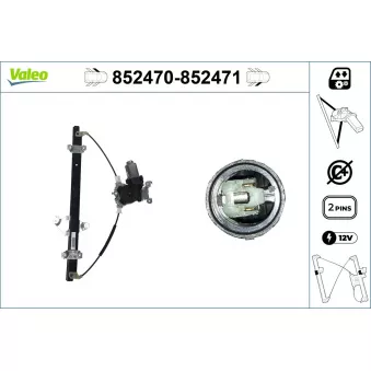 Lève-vitre avant gauche VALEO OEM 807014X01C