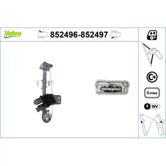 Lève-vitre arrière gauche VALEO OEM 922366
