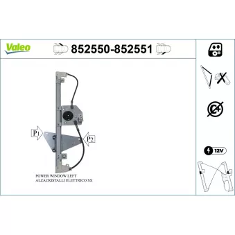 Lève-vitre avant gauche VALEO OEM 698200H020