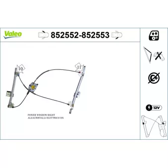 Lève-vitre avant gauche VALEO 852552