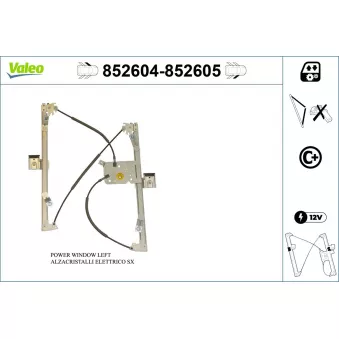 VALEO 852604 - Lève-vitre avant gauche