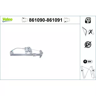 Lève-vitre arrière gauche VALEO OEM 2027301346
