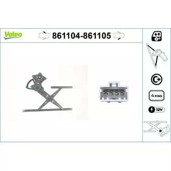 Lève-vitre avant gauche VALEO 861104