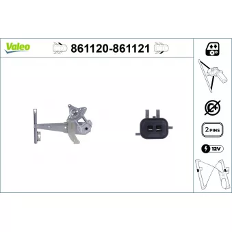 Lève-vitre avant gauche VALEO [861120]
