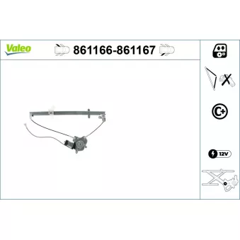 Lève-vitre arrière gauche VALEO 861166