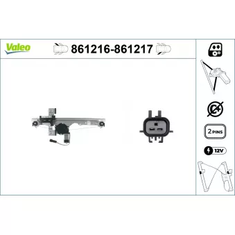 Lève-vitre arrière gauche VALEO 861216