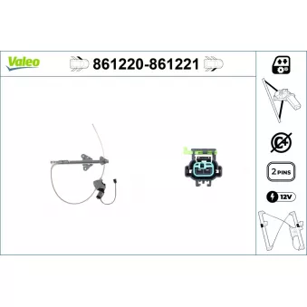 VALEO 861220 - Lève-vitre avant gauche