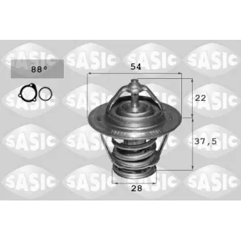 Thermostat, liquide de refroidissement SASIC OEM 255002E000
