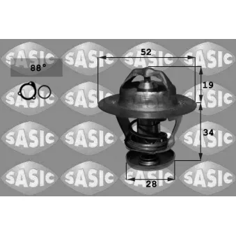 Thermostat, liquide de refroidissement SASIC OEM BK3Q8A586AB