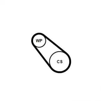 Pompe à eau+Jeu de courroie trapézoïdale à nervures CONTITECH 3PK576 ELAST WP2